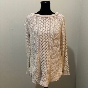 L.L.Bean Signature Cotton Fisherman Tunic Sweater